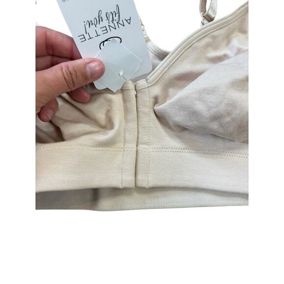 Annette Post Surgical Softcup Wire Free Bra Womens 34C Nude Undergarment Comfort - Picture 5 of 9